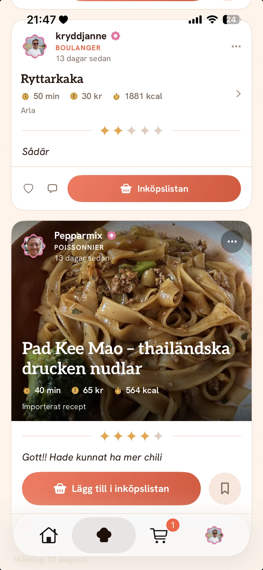 Flödet i SousChef